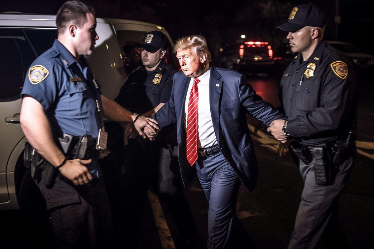 Viral Images Of Donald Trump Getting Arrested Are Totally Fake (For Now)